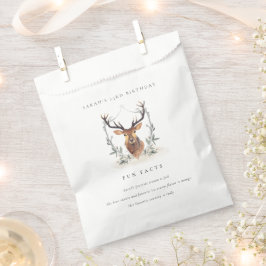Dusky Deer Floral Wappen Spaß jedes Alter Geburtst Geschenktütchen