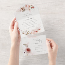 Dusky Fall Marsala Blush Wasserfarbener Hochzeitst