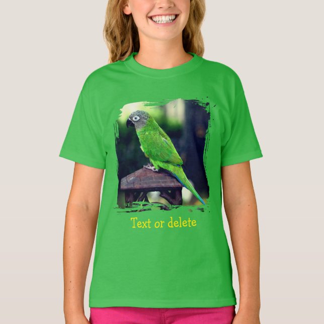 Dusky Headed Conure Parrot Personalized T-Shirt (Vorderseite)
