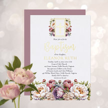 Dusky Lavender Blossoms Girl Floral Taufe