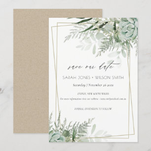 Dusky Leafy Fern Succulent Enregistrer la carte de