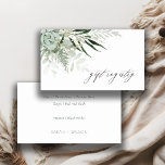 Dusky Leafy Fern Succulent Wedding Gift Registry Visitenkarte<br><div class="desc">Für weitere Anpassungen oder andere passende Artikel kontaktieren Sie mich bitte unter yellowfebstudio@gmail.com</div>