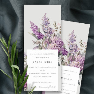 Dusky Lilac Green Hütte Floral Brautparty Einladung