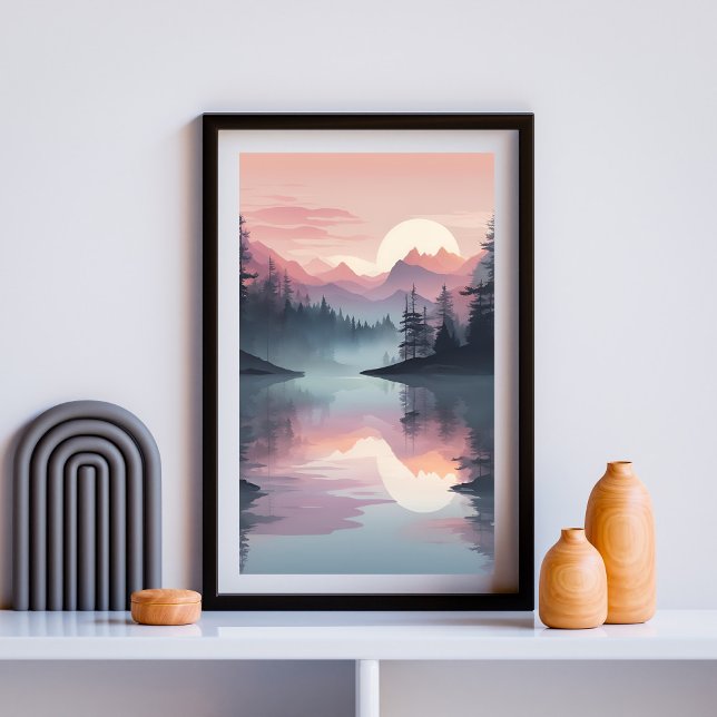 Dusky Pines Reflektiert Poster (Von Creator hochgeladen)