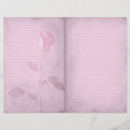 Dusky Pink Rosenknospe Lined Journal Paper