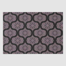 Dusky Rose Fronds Mandala Mid Mod Ogee Seidenpapier