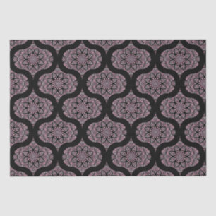 Dusky Rose Fronds Mandala Mid Mod Ogee Seidenpapier