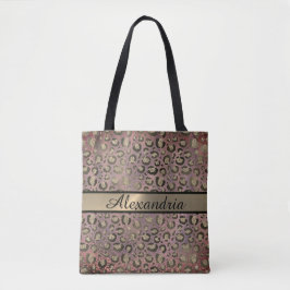 Dusky Rose Glittery Chic Leopard Tasche