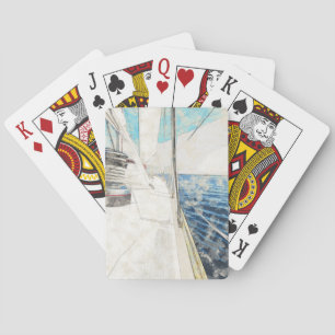 Dusky Sailboat Seascape Poker Cards - Kunst Spielkarten