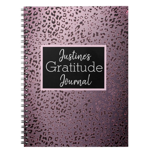 Dusky Violet Leopard Gratitude Journal (Devant)