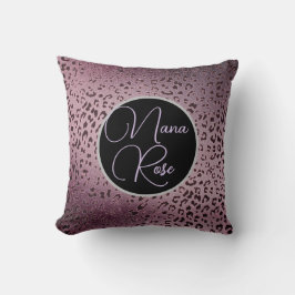 Dusky Violet Leopard Personalisiert Kissen