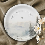 Dusky Winter Snow Mountain Landschaft Hochzeit Pappteller<br><div class="desc">Wasserfarbe Schneeberglandschaft Themenkollektion.- Es ist eine elegante Schrift Aquarellmalerei Illustration der Schneeberglandschaft, die sich perfekt für Ihre Hochzeit in Urlaubsort & Party im Winter eignet. Es ist sehr einfach, mit Ihren persönlichen Daten zu personalisieren. Wenn Sie ein anderes passendes Produkt oder eine Anpassung benötigen, wenden Sie sich bitte per E-Mail...</div>