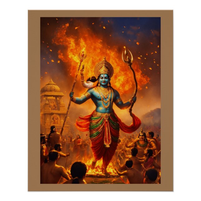 Dussehra Delight: Triumph des Guten am Bösen Poster (Vorderseite)