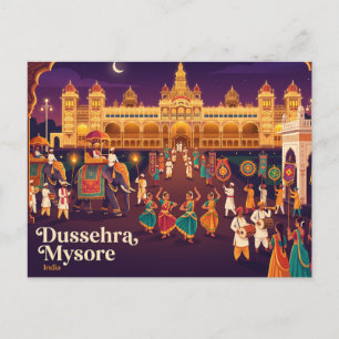 Dussehra Mysore Indien Postkarte