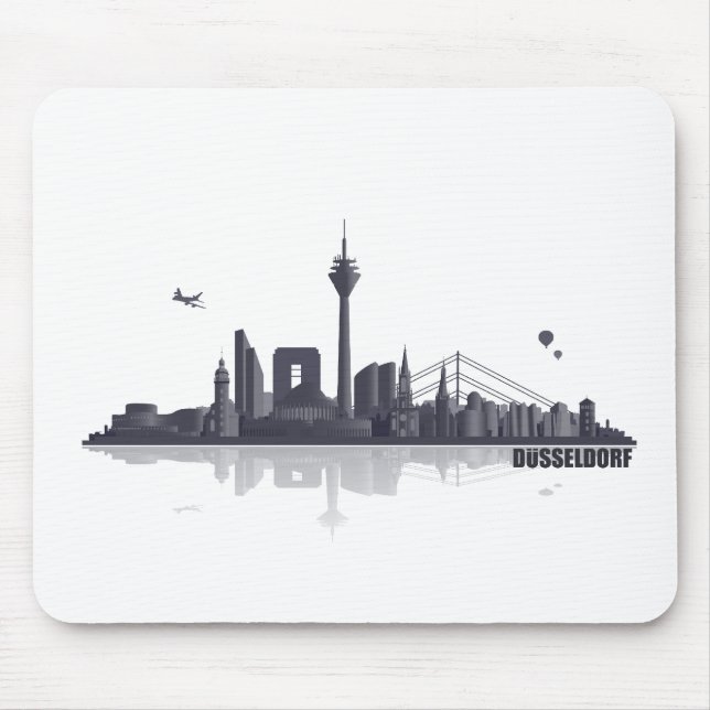Düsseldorf City Skyline Mousepad (Vorne)