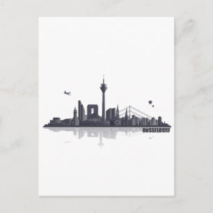 Düsseldorf City Skyline Postkarte