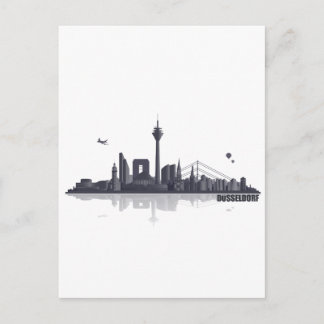 Düsseldorf City Skyline Postkarte