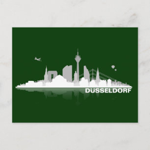 Düsseldorf City Skyline Postkarte / Karte