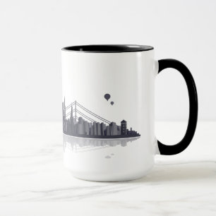 Düsseldorf City Skyline Tasse / Mug / Kaffeepott
