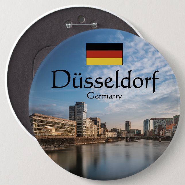 Düsseldorf Deutschland Button (Vorne & Hinten)