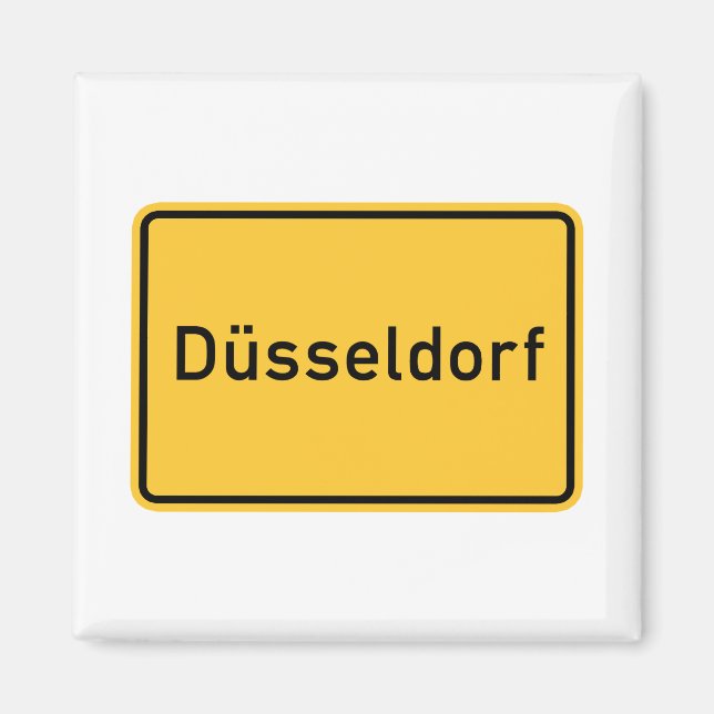 Düsseldorf, Deutschland Road Sign Magnet (Vorne)