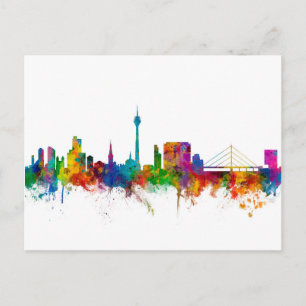 Düsseldorf Deutschland Skyline Postcard Postkarte