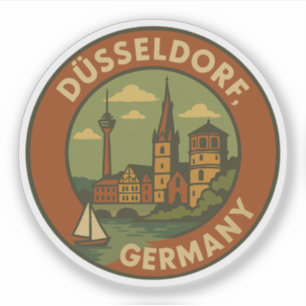 Düsseldorf Deutschland Stadt Kunst Aufkleber