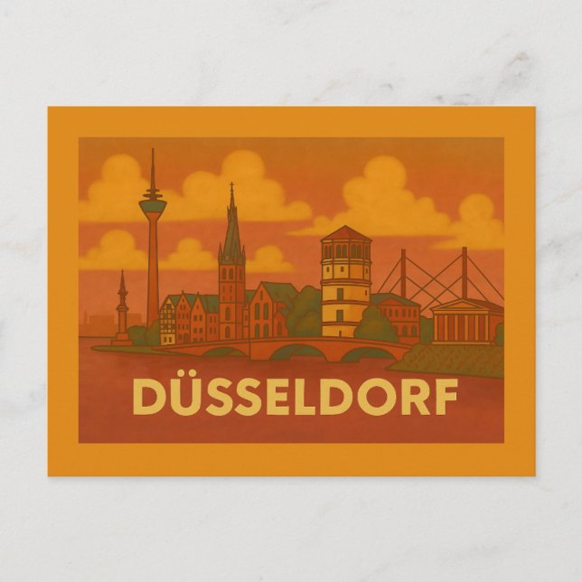 Düsseldorf Germany City Art Postkarte (Vorderseite)