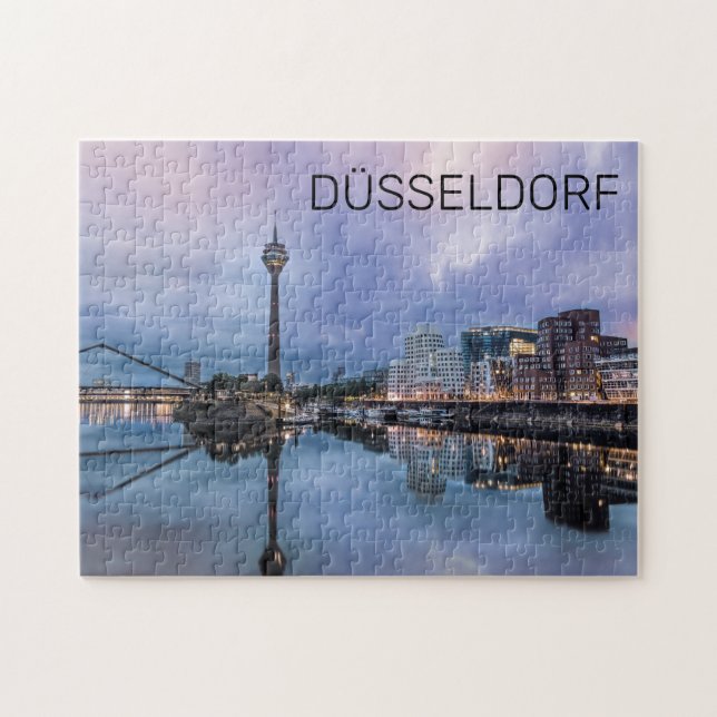 Dusseldorf Skyline Deutschland Holiday Sunset Souv (Horizontal)