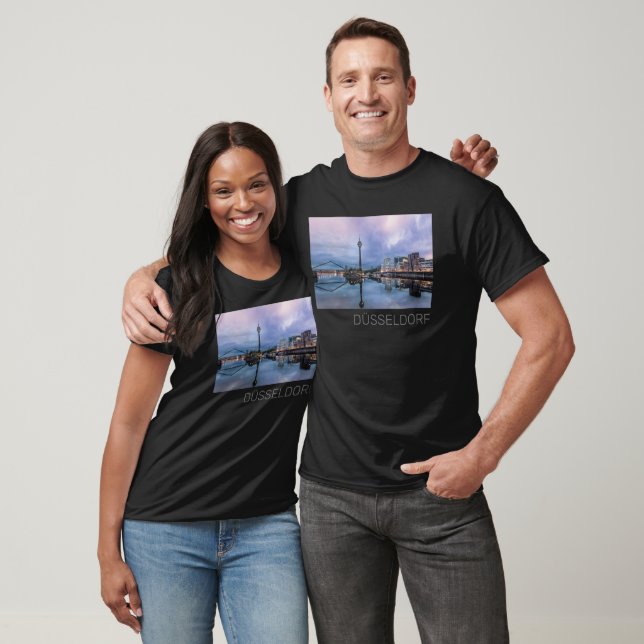 Dusseldorf Skyline Deutschland Holiday Sunset Souv T-Shirt (Unisex)