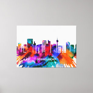 Dusseldorf Skyline Leinwanddruck