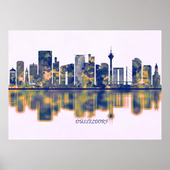 Dusseldorf Skyline Poster (Vorne)