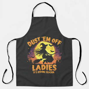 Dust Em Off Ladys Es ist Reitsaison Halloween Schürze