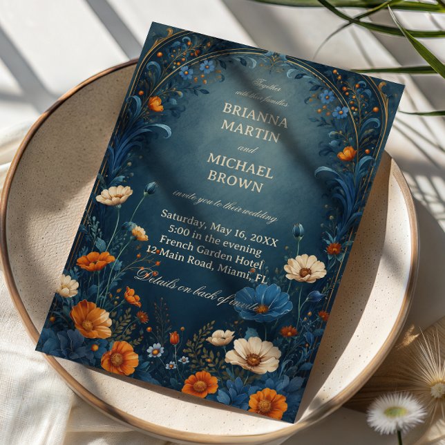 Düster botanische Ornamentik Einladung (Von Creator hochgeladen)