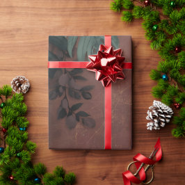 Düster-elegante Botanik Geschenkpapier