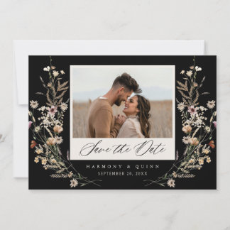 Düster florale Hochzeit - Rettet das Datum Save The Date