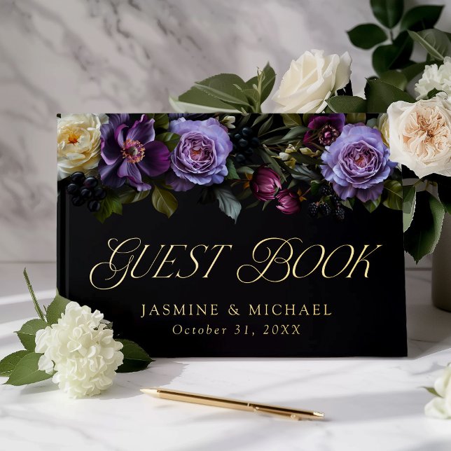 Düster gotische florale Hochzeit Gästebuch (Von Creator hochgeladen)