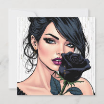 Düster-gotische Frau mit Rose - Dunkle Ästhetik