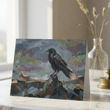 Düster-gotische Impasto-Raben-Kunst Geschenk für S