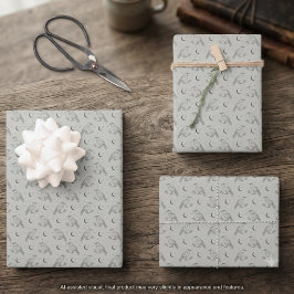 Düster-gotische Kohlerabenmond Geschenkpapier Set