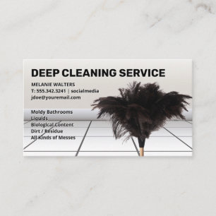 Duster Mop   Maid Service Business Card Visitenkarte