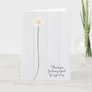 düstere Blume auf Weißholz für danke an den Freund Karte