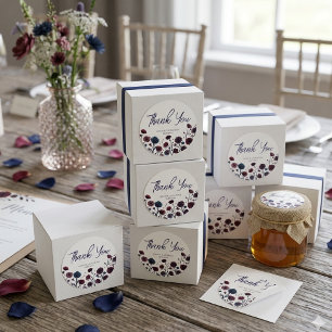 Düstere Burgund & Blaue Florale Hochzeit Runder Aufkleber