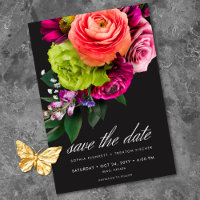 Düstere Luxus-Blumen-Hochzeit in lebendigem Rosa u