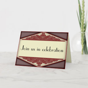 Düstere rosa Vintage, wedding invitaton Karte