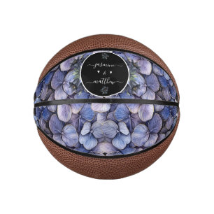 Düstere schwarze Blumenklassiker Paarnamen Hochzei Mini Basketball