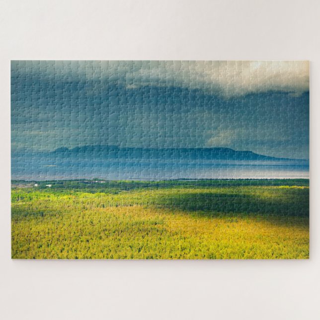 Düsterer Blick auf Lake Superior Sleeping Giant (Horizontal)