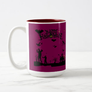 Düsterer Geist steigt auf magenta Zweifarbige Tasse