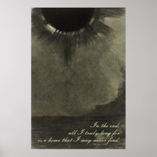 Düsterer Odilon Redon Tinte 1880er - Der Walläugig Poster