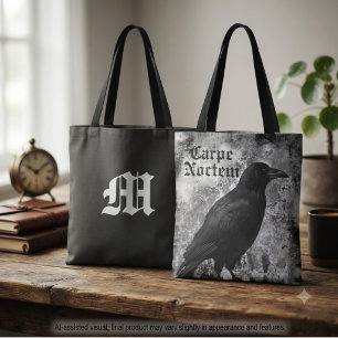 Düsterer Onyx-Gothik-Rabe Tasche